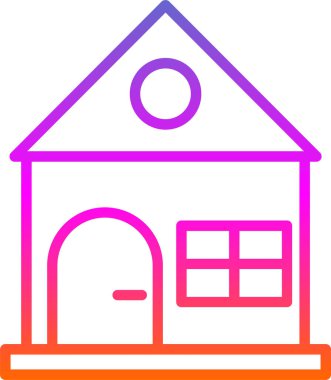 Ev vektör tasarımı. Ev düz simgesi 