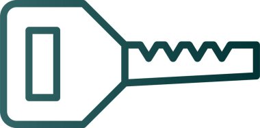 anahtar simgesi, vektör illüstrasyonu basit tasarım