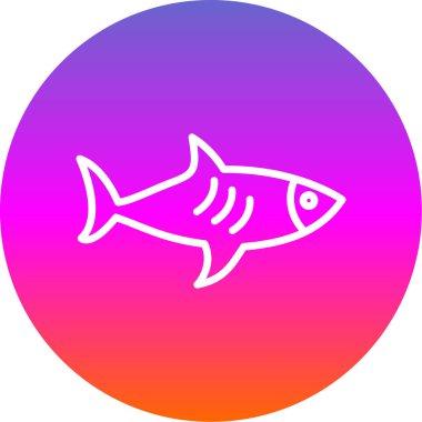 balık simgesi, vektör illüstrasyonu basit tasarım