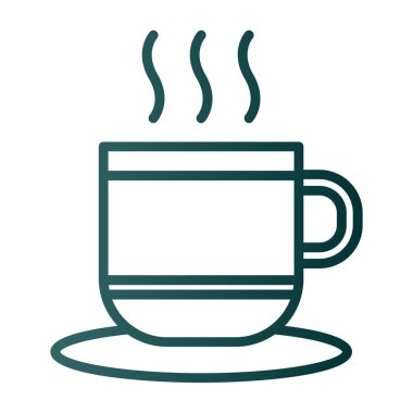 sıcak kahve simgesi, vektör illüstrasyonu