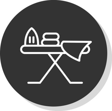 Siyah ve beyaz Demir tahta simgesi, vektör illüstrasyonu basit tasarım