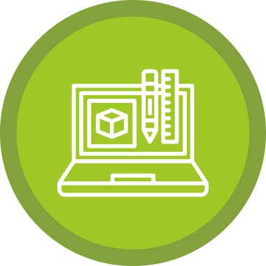 Bilgisayar. Web simgesi basit illüstrasyon