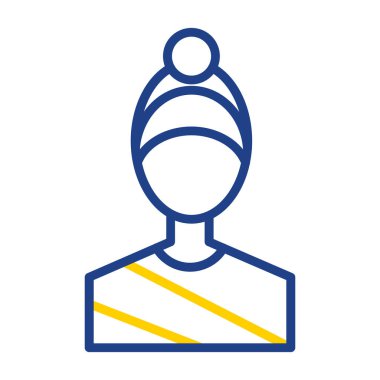 Bayrak ikon vektörü olan adam. Bayrak sembolü olan ana hatlı erkek bayrağı