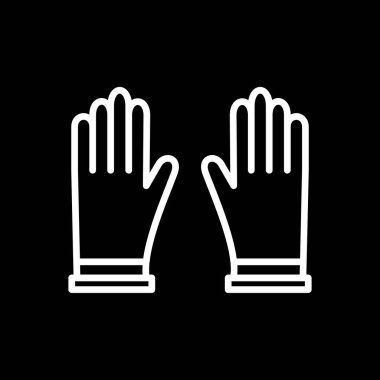 Eldiven simgesi. Vektör illüstrasyonu.