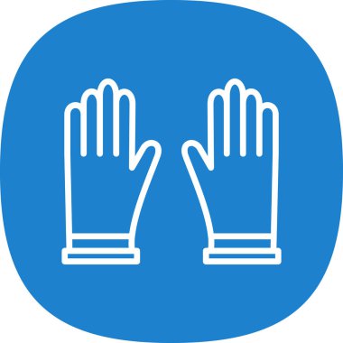 Eldiven simgesi. Vektör illüstrasyonu.