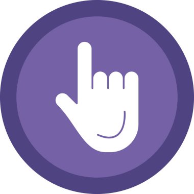 işaret parmağı simgesi ile doldurulmuş ana hat biçimi