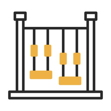 çit düz biçim ikon vektör çizimi tasarımı