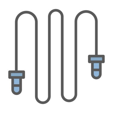 İp atlama ikonu. İzole vektör illüstrasyonu