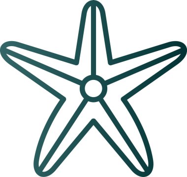 karikatür karalama deniz yıldızı vektör çizimi