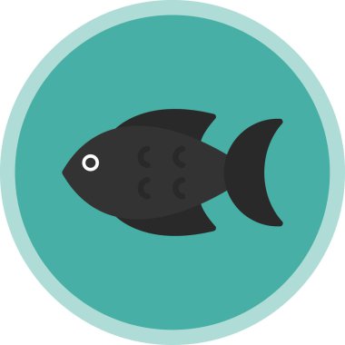 balık simgesi, vektör illüstrasyonu basit tasarım