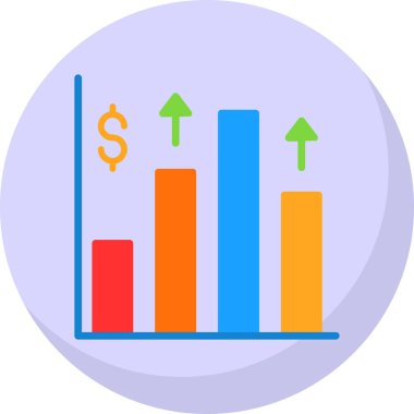 iş grafiği simgesi, vektör illüstrasyonu