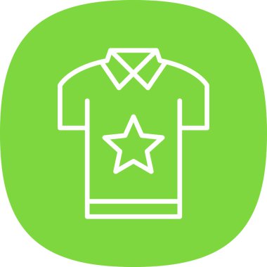 T-Shirt simgesi, basit vektör çizim 