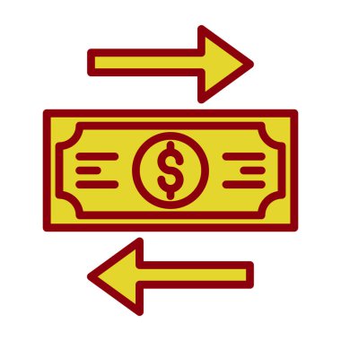 para transfer simgesi, vektör illüstrasyonu