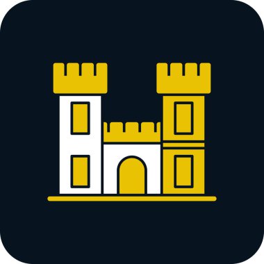 kale simgesi, vektör illüstrasyonu basit tasarım