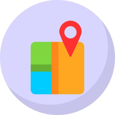 harita pin konumu simgesi düz biçimli