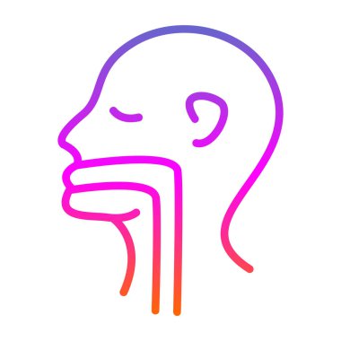 Beyaz arka planda insan kafası simgesi olan renk çizgisi insan kafası. vektör illüstrasyonu