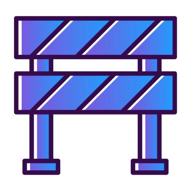 bariyer simgesi basit illüstrasyon