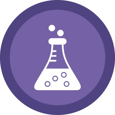 Bilim şişesi. Basit tasarım. Beaker vektör simgesi              