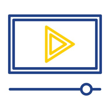 video oynatıcı simgesi, vektör illüstrasyonu 