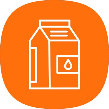 süt paketi simgesinin vektör illüstrasyonu 