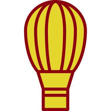 Hava balonuna çarptı. Web simgesi basit illüstrasyon