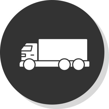 kamyon simgesi, vektör illüstrasyonu basit tasarım