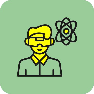 düz biçimli sanal gerçeklik teknolojisi simgesi