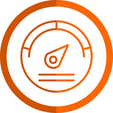 Araba hız göstergesi. Basit resimleme