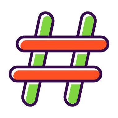 hashtag web simgesi, basit vektör illüstrasyonu