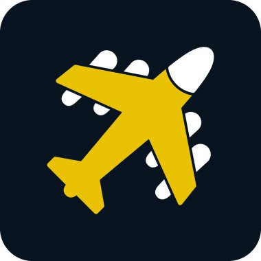 uçak ikonu vektör illüstrasyonu 