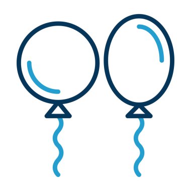 Balon simgesinin vektör illüstrasyonu 