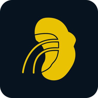 Böbrek simgesi soyut arkaplanda izole edildi