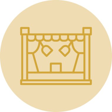 Sahne Ağı simgesi, vektör illüstrasyonu