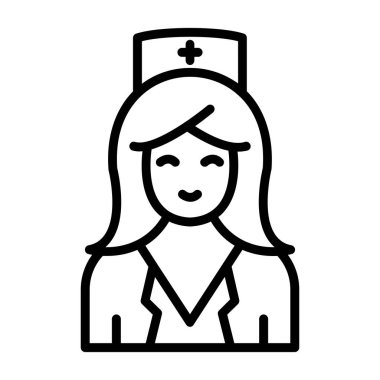 doktor hemşire ikon vektör illüstrasyonu