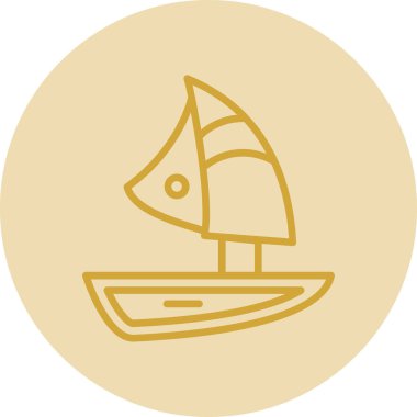 tekne ikonu vektör illüstrasyonu