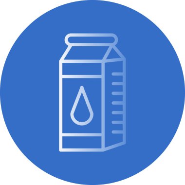 Süt kutusu simgesinin vektör illüstrasyonu 