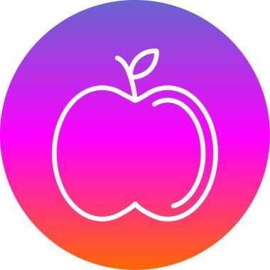 Elma. Web simgesi basit illüstrasyon 