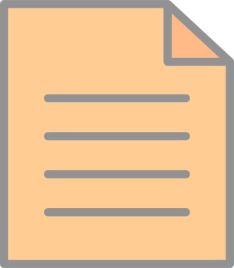 Belge. Web simgesi basit illüstrasyon 