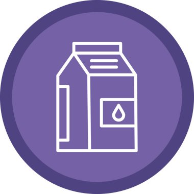 süt paketi simgesinin vektör illüstrasyonu 