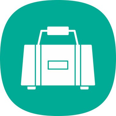 Çanta simgesinin vektör illüstrasyonu