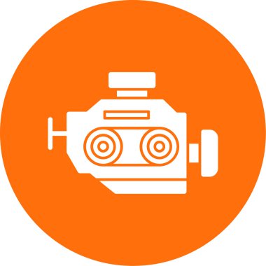 motor simgesi, vektör illüstrasyonu basit tasarım