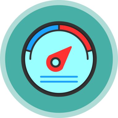 Hız göstergesi. Web simgesi basit illüstrasyon