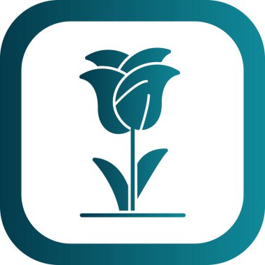 Lale çiçek simgesinin vektör illüstrasyonu