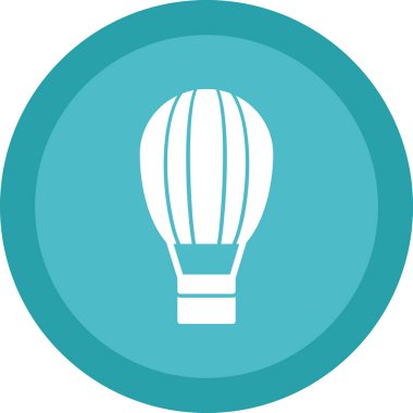 Hava balonuna çarptı. Web simgesi basit illüstrasyon