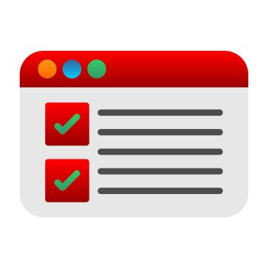 Simge vektör illüstrasyonunu listele