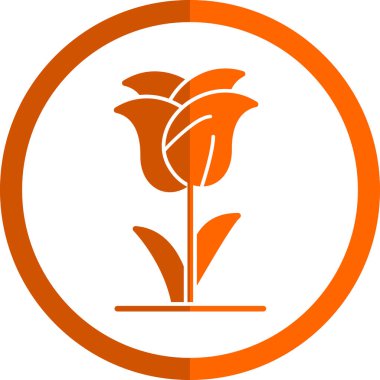 Lale çiçek simgesinin vektör illüstrasyonu