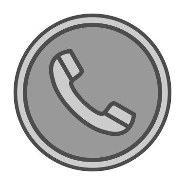 telefon ahizesi simgesi, vektör çizimi basit tasarım