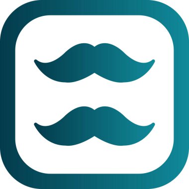 Bıyık ve sakal ikonu vektör çizimi