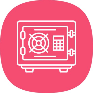 Güvenli kutu simgesi, vektör illüstrasyonu basit tasarım