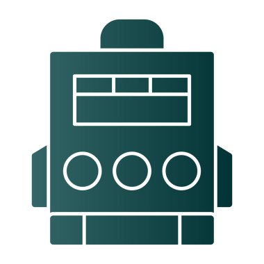 sırt çantası simgesi, grafik tasarımı, vektör illüstrasyonu 